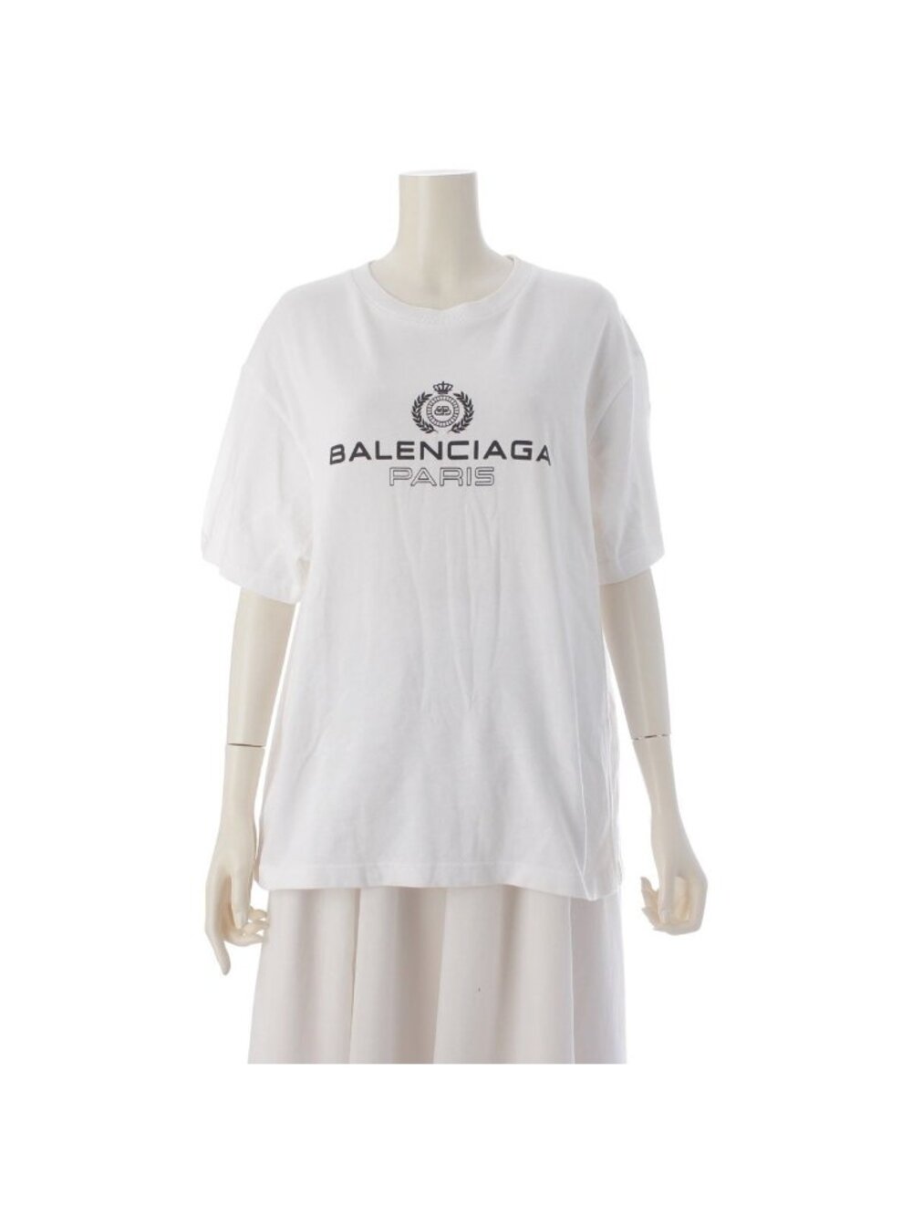 Balenciaga Logo Short Sleeve T-Shirt Top White